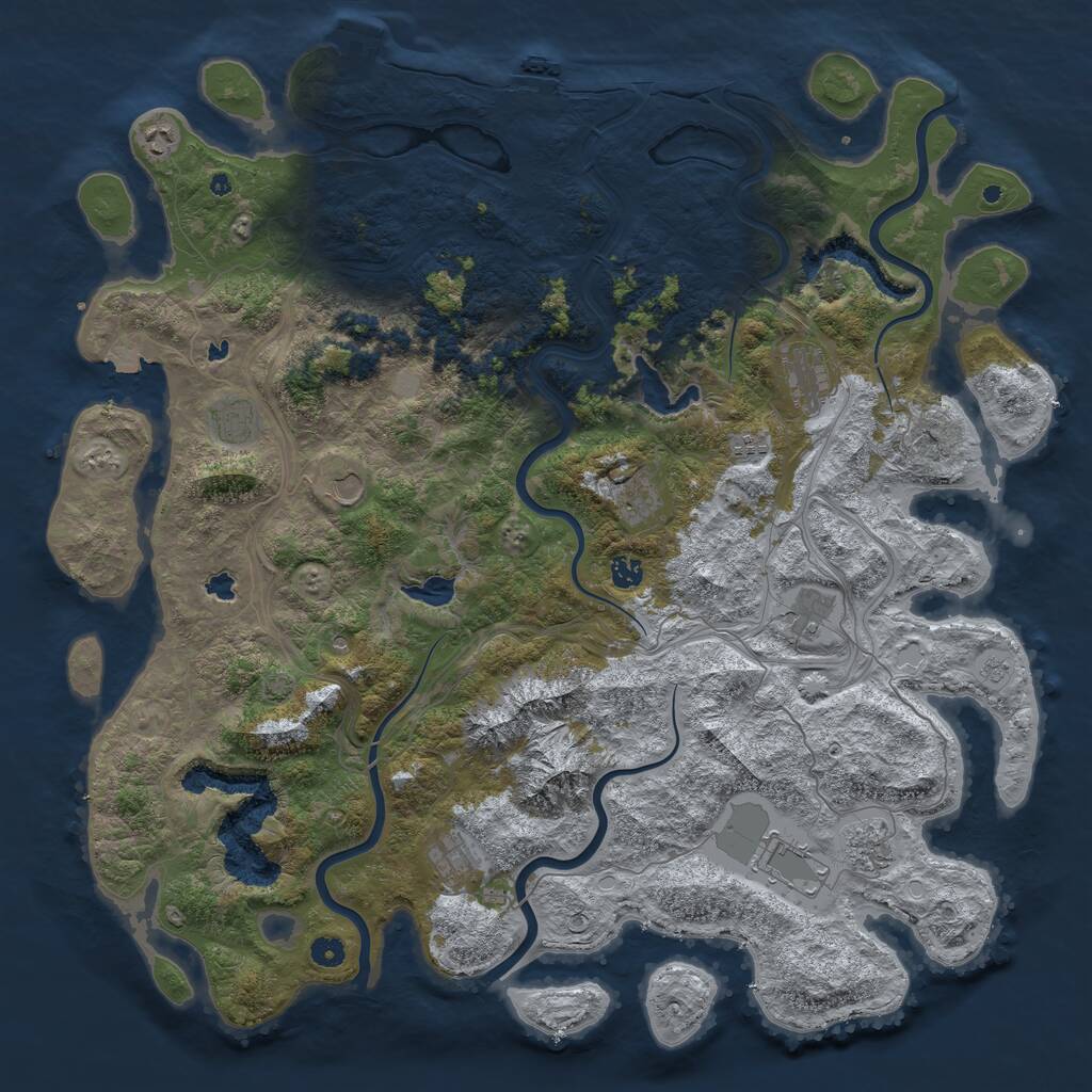 Rust Map: Procedural Map, Size: 5000, Seed: 98452056, 17 Monuments