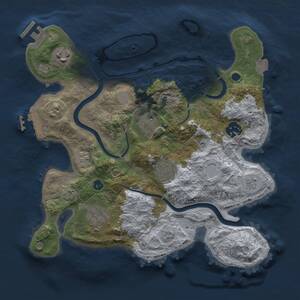 Thumbnail Rust Map: Procedural Map, Size: 3000, Seed: 936275890, 12 Monuments