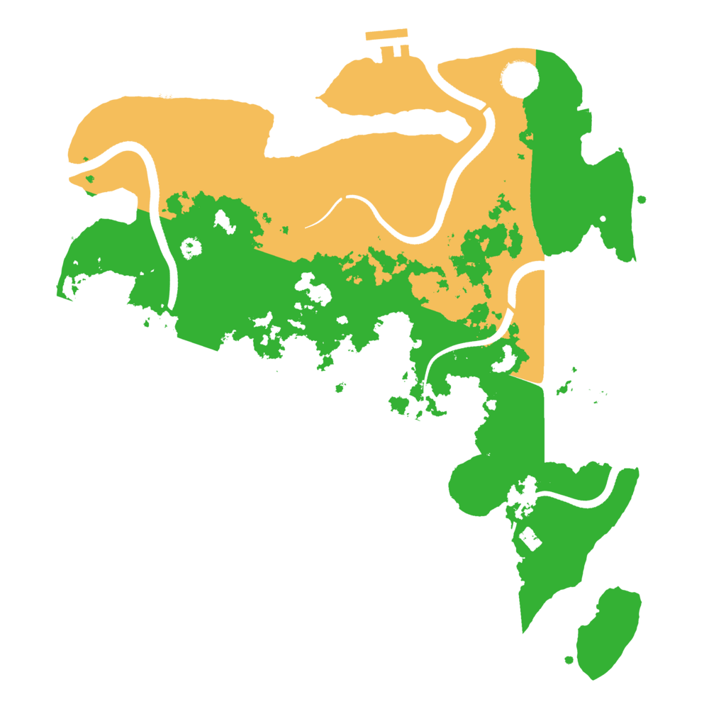 Biome Rust Map: Procedural Map, Size: 3500, Seed: 127055