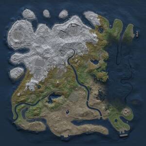 Thumbnail Rust Map: Procedural Map, Size: 4000, Seed: 1592395065, 16 Monuments