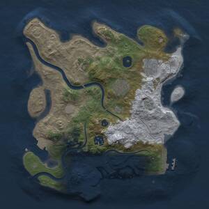 Thumbnail Rust Map: Procedural Map, Size: 3000, Seed: 46135, 11 Monuments