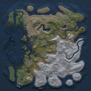 Thumbnail Rust Map: Procedural Map, Size: 4250, Seed: 994929253, 16 Monuments