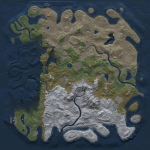 Thumbnail Rust Map: Procedural Map, Size: 5000, Seed: 891070381, 16 Monuments