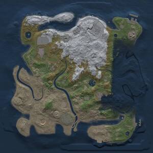 Thumbnail Rust Map: Procedural Map, Size: 3500, Seed: 1536543832, 15 Monuments