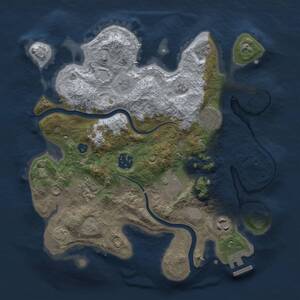 Thumbnail Rust Map: Procedural Map, Size: 3000, Seed: 20260820, 10 Monuments