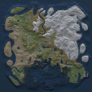 Thumbnail Rust Map: Procedural Map, Size: 4500, Seed: 258465912, 17 Monuments