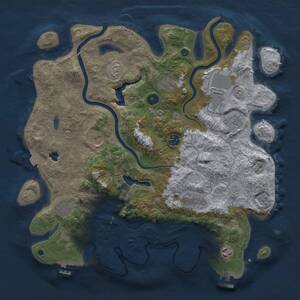 Thumbnail Rust Map: Procedural Map, Size: 4000, Seed: 1274860631, 15 Monuments
