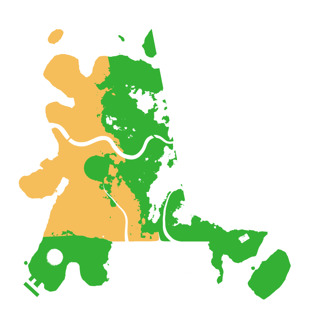 Biome Rust Map: Procedural Map, Size: 3500, Seed: 46514984