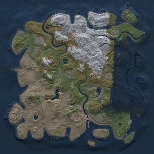 Thumbnail Rust Map: Procedural Map, Size: 4300, Seed: 28717, 14 Monuments