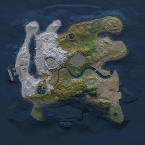 Thumbnail Rust Map: Procedural Map, Size: 2500, Seed: 82999, 7 Monuments