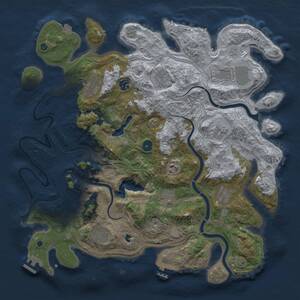 Thumbnail Rust Map: Procedural Map, Size: 4250, Seed: 913836496, 18 Monuments