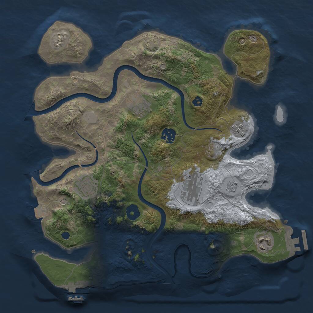 Rust Map: Procedural Map, Size: 3177, Seed: 1701440, 12 Monuments
