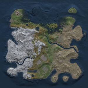 Thumbnail Rust Map: Procedural Map, Size: 3600, Seed: 1534325319, 14 Monuments