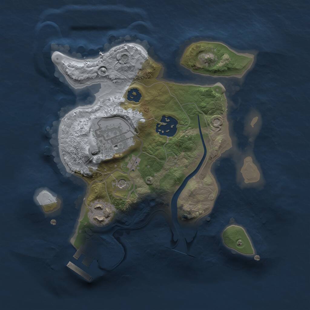 Rust Map: Procedural Map, Size: 2200, Seed: 968295288, 6 Monuments