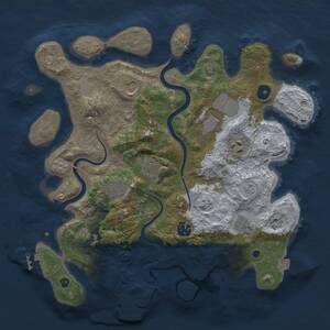 Thumbnail Rust Map: Procedural Map, Size: 3500, Seed: 1416797411, 14 Monuments