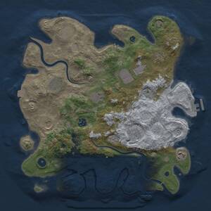 Thumbnail Rust Map: Procedural Map, Size: 3700, Seed: 1276017302, 18 Monuments