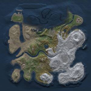 Thumbnail Rust Map: Procedural Map, Size: 3000, Seed: 625676773, 12 Monuments