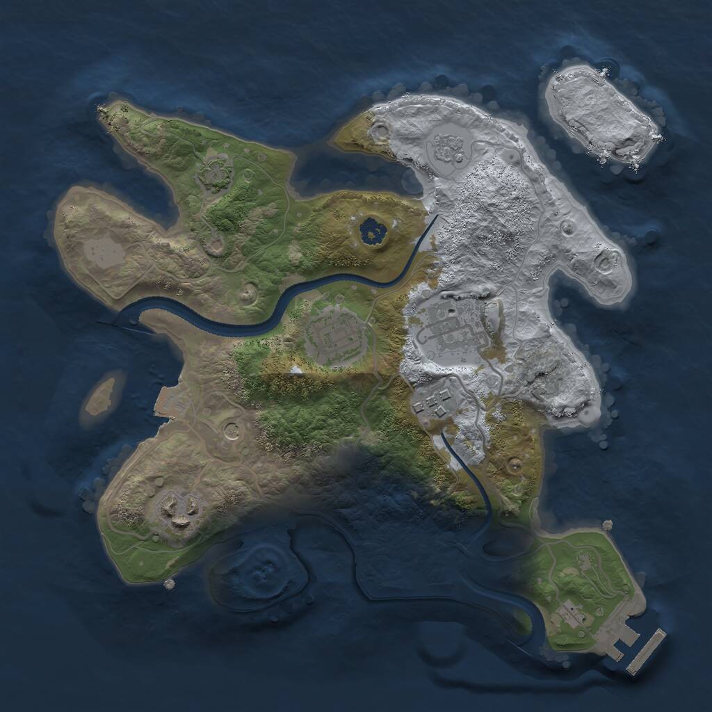 Rust Map: Procedural Map, Size: 2700, Seed: 1787313723, 9 Monuments