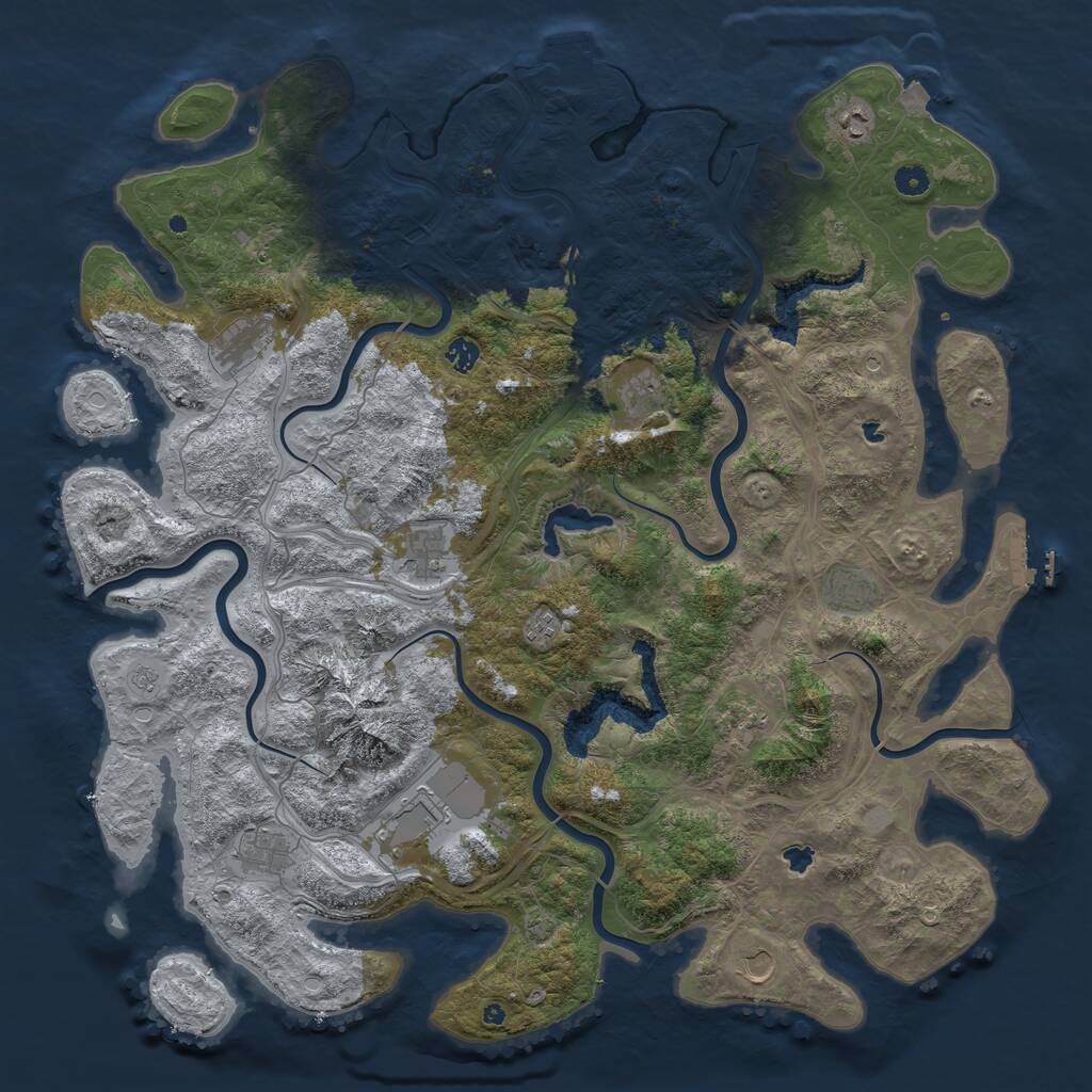 Rust Map: Procedural Map, Size: 5000, Seed: 1787313730, 17 Monuments