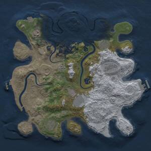 Thumbnail Rust Map: Procedural Map, Size: 3500, Seed: 35325, 14 Monuments