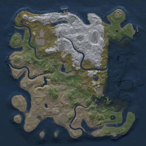 Thumbnail Rust Map: Procedural Map, Size: 4350, Seed: 1668133490, 15 Monuments