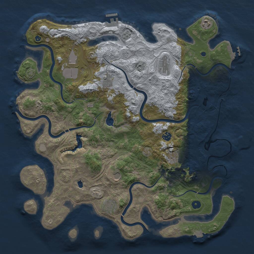 Rust Map: Procedural Map, Size: 4350, Seed: 1668133490, 15 Monuments