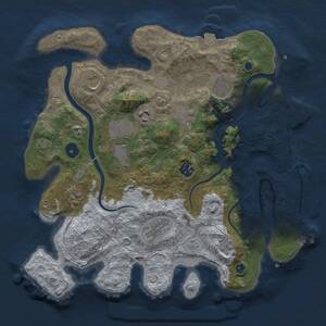 Thumbnail Rust Map: Procedural Map, Size: 3500, Seed: 610962016, 15 Monuments