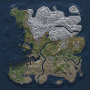 Thumbnail Rust Map: Procedural Map, Size: 4250, Seed: 303867610, 16 Monuments