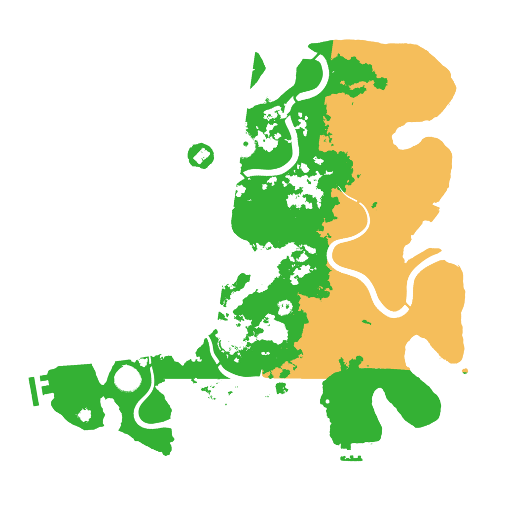 Biome Rust Map: Procedural Map, Size: 3500, Seed: 121553
