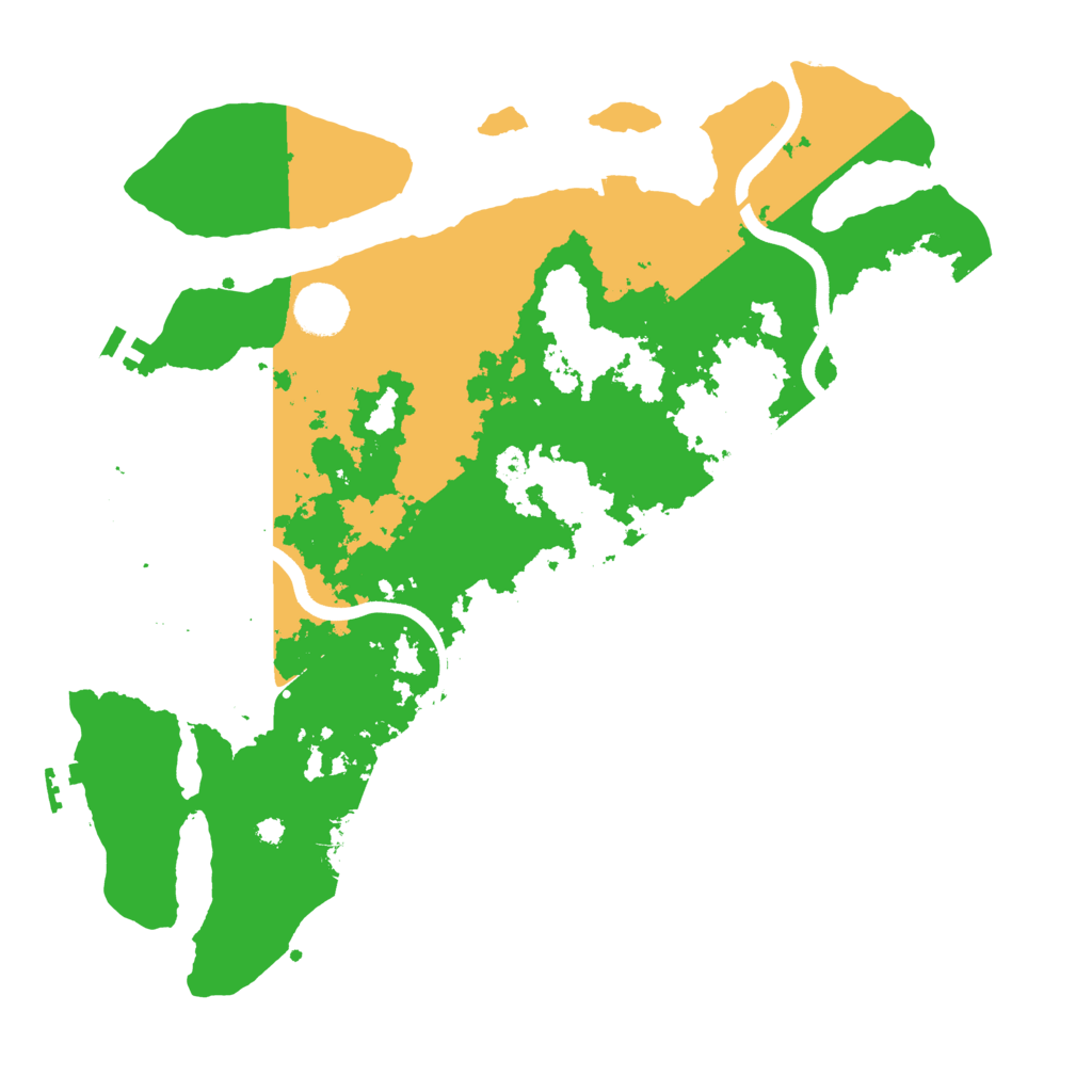 Biome Rust Map: Procedural Map, Size: 3700, Seed: 3021