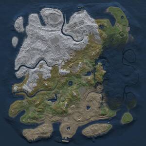 Thumbnail Rust Map: Procedural Map, Size: 4500, Seed: 283469445, 16 Monuments