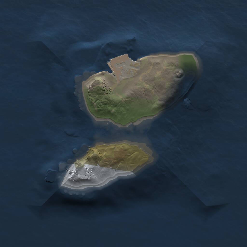 Rust Map: Procedural Map, Size: 1300, Seed: 1442140026, 1 Monuments
