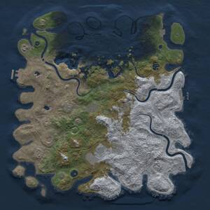 Thumbnail Rust Map: Procedural Map, Size: 4500, Seed: 94044250, 15 Monuments