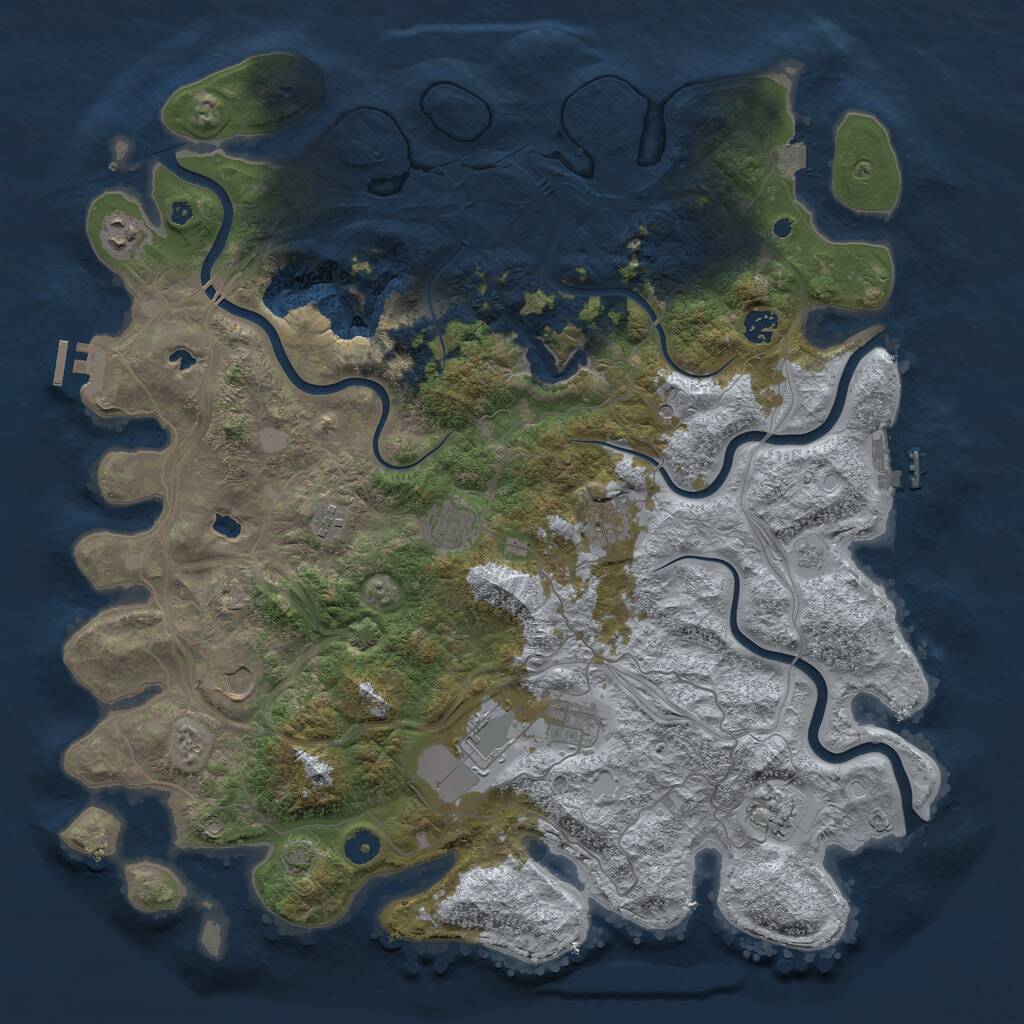 Rust Map: Procedural Map, Size: 4500, Seed: 94044250, 15 Monuments