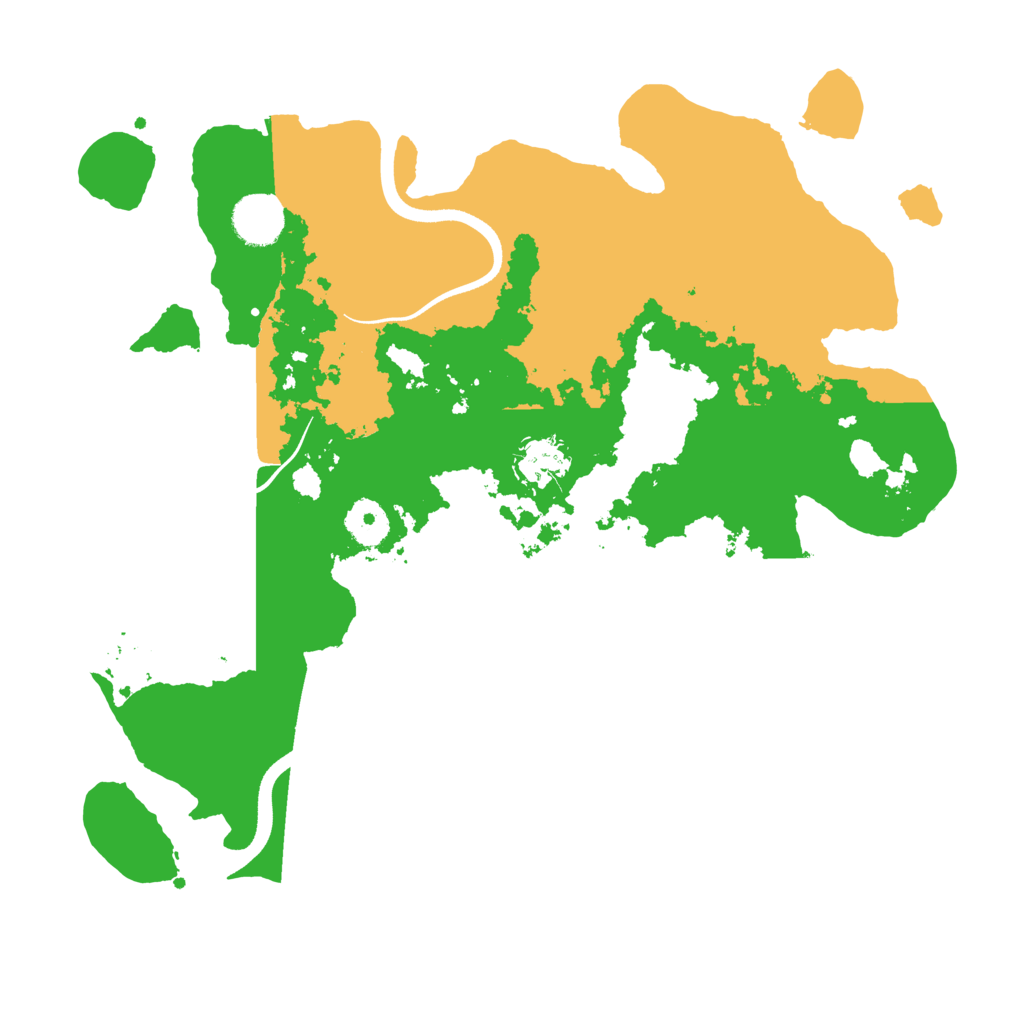 Biome Rust Map: Procedural Map, Size: 3500, Seed: 391243