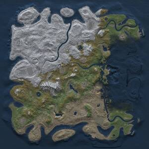 Thumbnail Rust Map: Procedural Map, Size: 5000, Seed: 1659433445, 16 Monuments