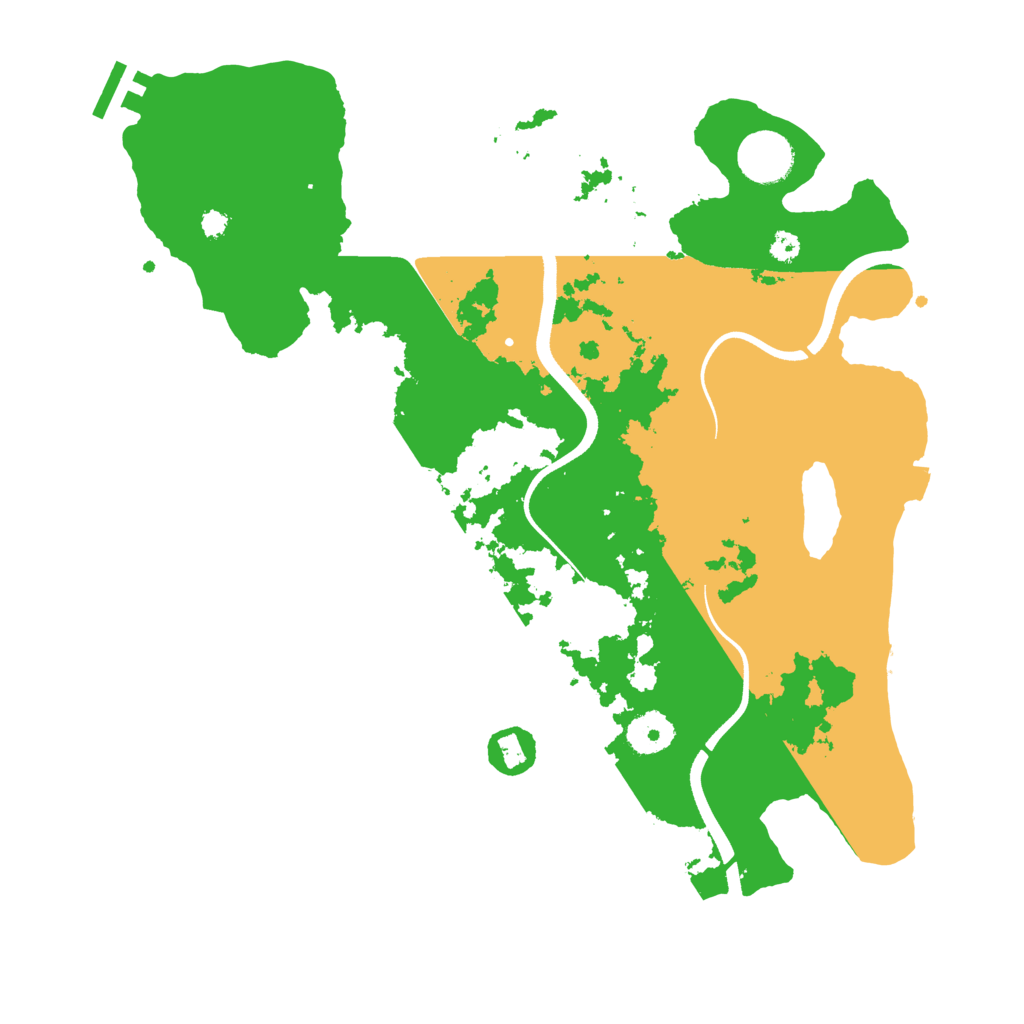 Biome Rust Map: Procedural Map, Size: 3500, Seed: 576676