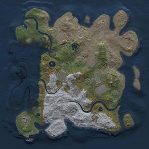 Thumbnail Rust Map: Procedural Map, Size: 3500, Seed: 760827, 15 Monuments