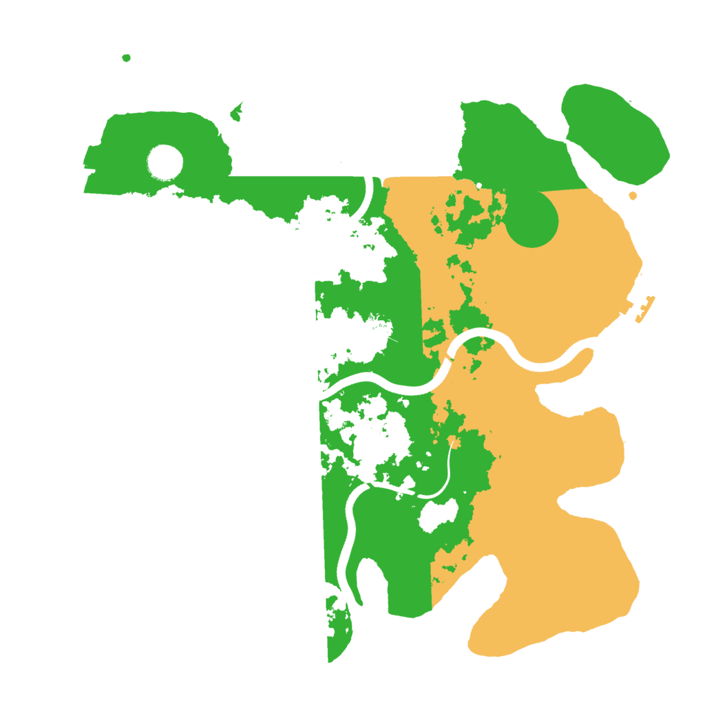 Biome Rust Map: Procedural Map, Size: 3500, Seed: 498215