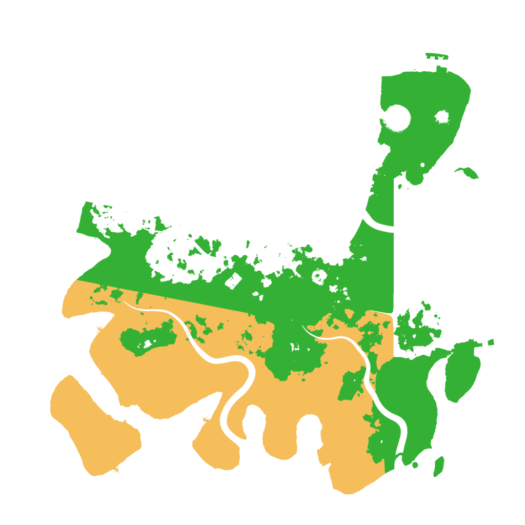 Biome Rust Map: Procedural Map, Size: 3500, Seed: 166444