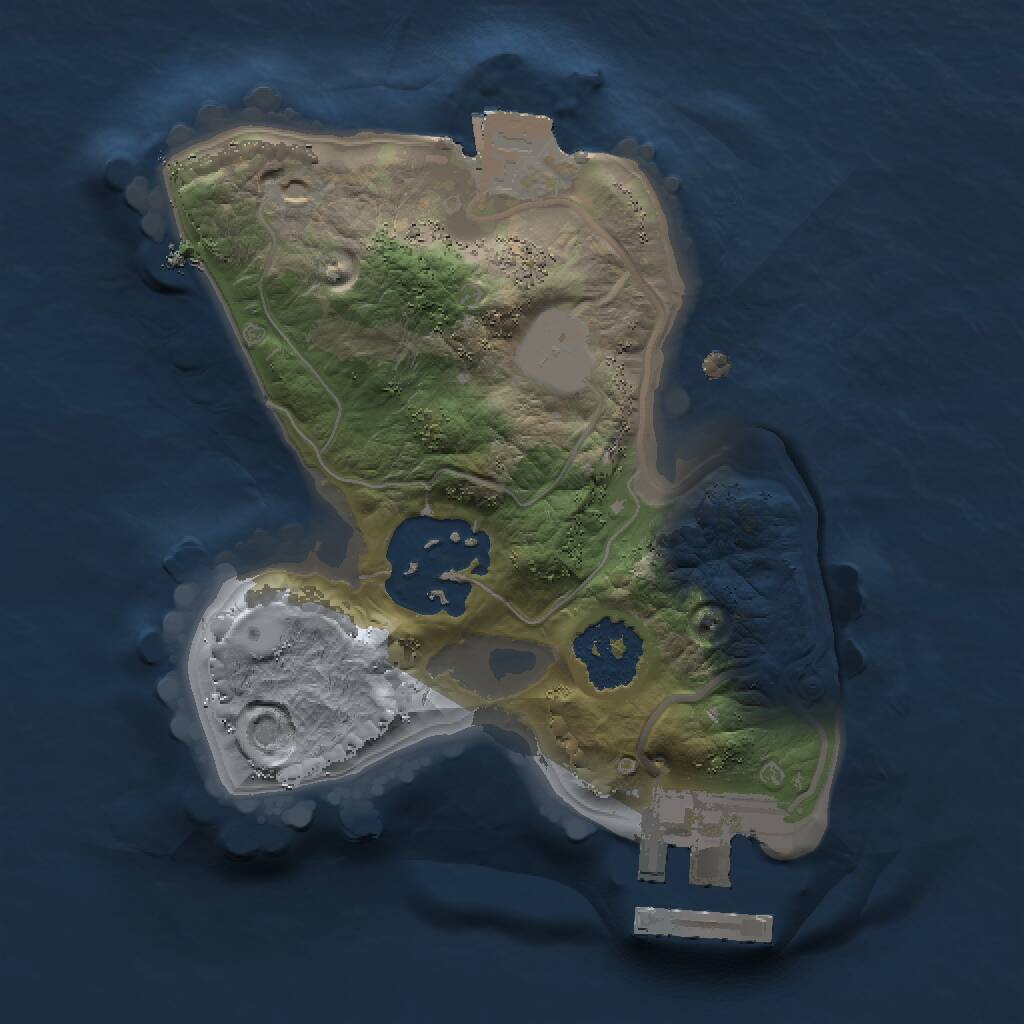 Rust Map: Procedural Map, Size: 1500, Seed: 1487027296, 3 Monuments