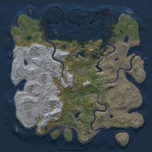 Thumbnail Rust Map: Procedural Map, Size: 4800, Seed: 670561601, 17 Monuments