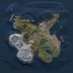Thumbnail Rust Map: Procedural Map, Size: 2000, Seed: 1682780471, 8 Monuments