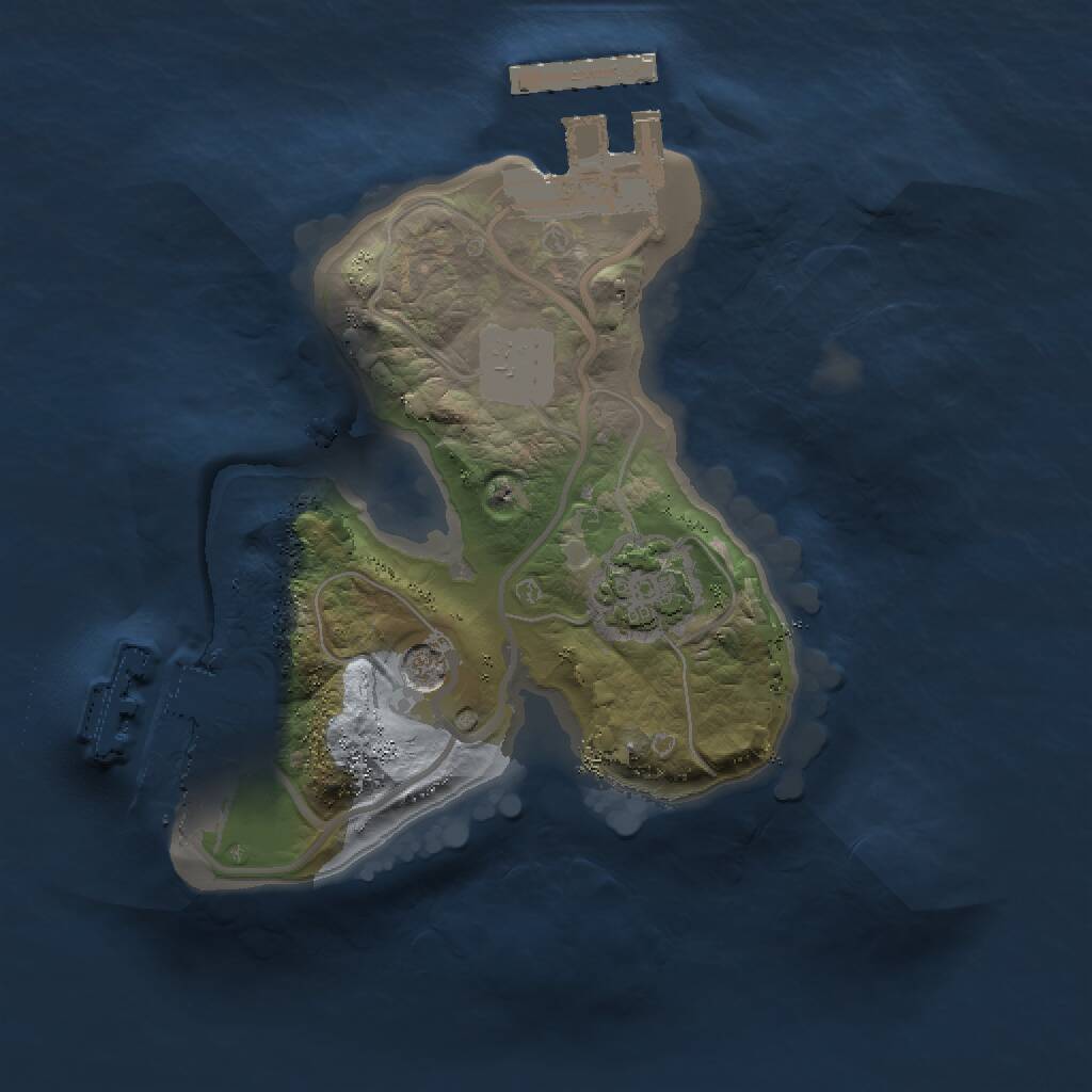 Rust Map: Procedural Map, Size: 1500, Seed: 88640754, 5 Monuments