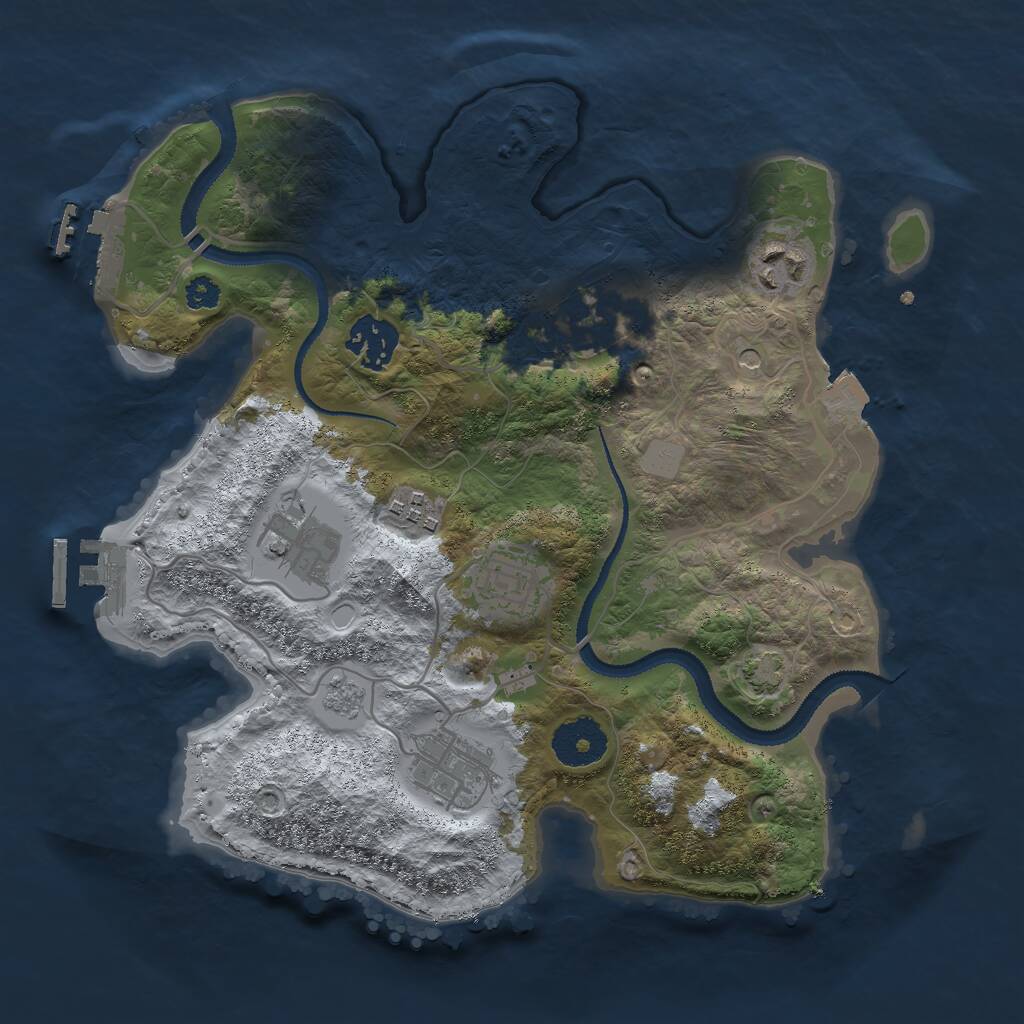 Rust Map: Procedural Map, Size: 3000, Seed: 95426, 13 Monuments