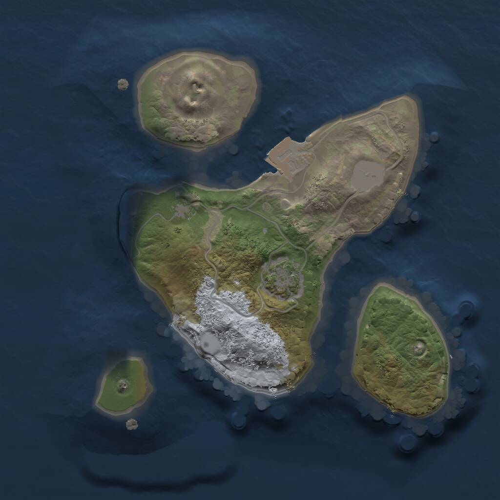 Rust Map: Procedural Map, Size: 1750, Seed: 860484944, 2 Monuments