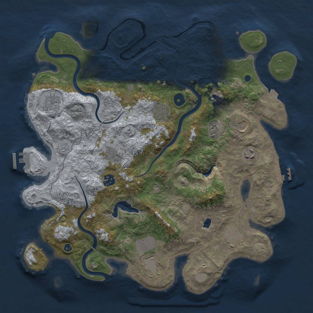Rust Map: Procedural Map, Size: 4000, Seed: 1562212612, 15 Monuments