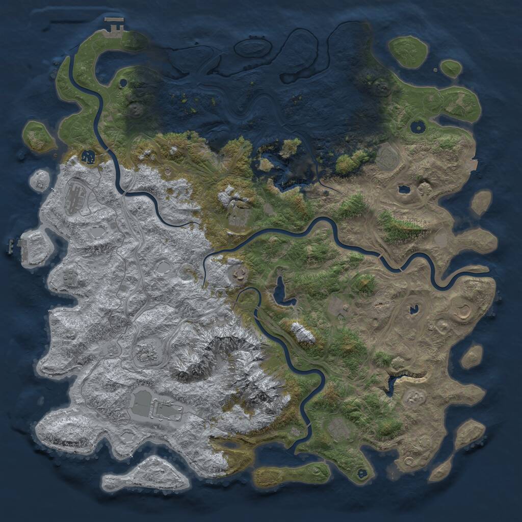 Rust Map: Procedural Map, Size: 5500, Seed: 16668899, 17 Monuments