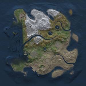 Thumbnail Rust Map: Procedural Map, Size: 3000, Seed: 887359514, 12 Monuments