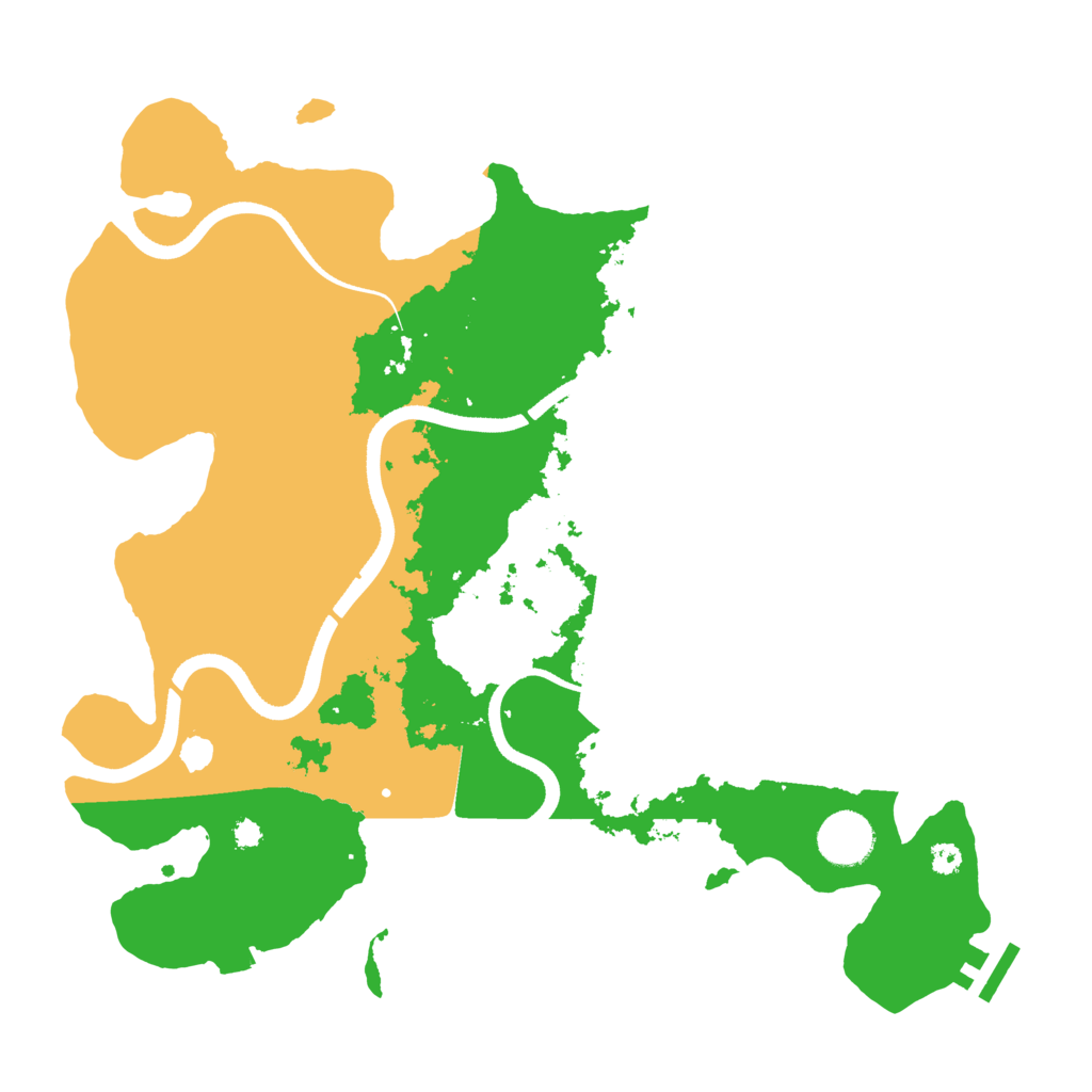 Biome Rust Map: Procedural Map, Size: 3500, Seed: 39304